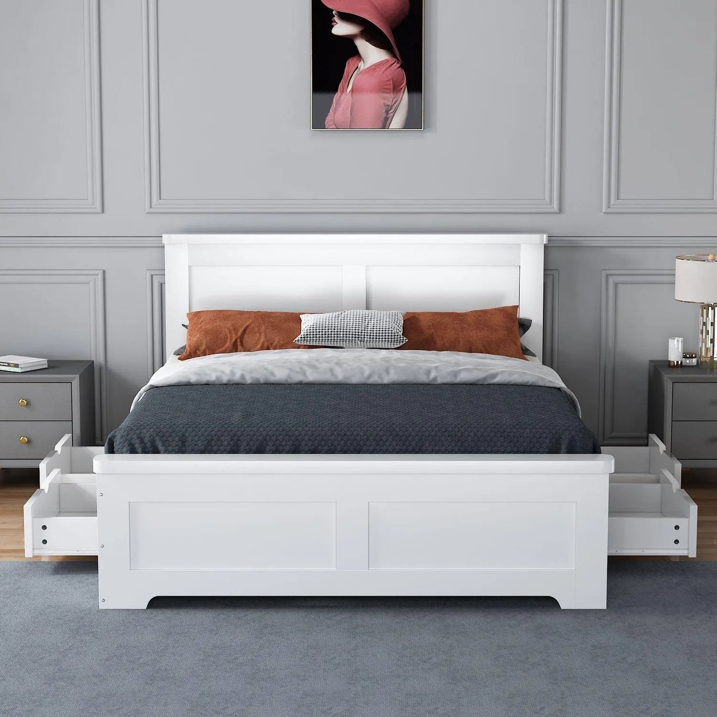 StowWell 4 Drawer Double Bed Frame